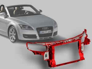 In hybrid technology, ?smart? material combinations help reduce weight. For example, the aluminum hybrid front end in an Audi TT is 15 percent lighter than the equivalent made with sheet steel. Durethan BKV 30 H2.0 is the plastic used in this application.